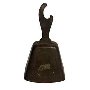 VTG Copper Cowbell with Can Opener Handle – Rustic Barware / Dinner Bell, 3.75"